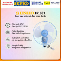 Quạt treo tường SENKO TR1683 Có điều khiển từ xa - Giao màu ngẫu nhiên - Hàng chính hãng bảo hành 12 tháng