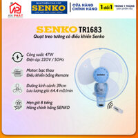 Quạt treo tường SENKO TR1683 Có điều khiển từ xa - Giao màu ngẫu nhiên - Hàng chính hãng bảo hành 12 tháng