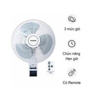 Quạt treo tường Toshiba có điều khiển 3 cánh F-WSA20(H)VN 55W