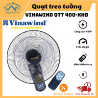 Quạt treo tường vinawind qtt 400-xhđ có điều khiển - 3 tốc độ gió - Động cơ êm ái bền bỉ - Công suất 46W