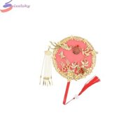 Quạt Tròn PIXELSKY Tay Nghề Thủ Công Tinh Tế Quạt Trang Trí Hướng Dẫn Sử Dụng Quạt Lễ Hội Đẹp Tinh Tế Tua Rua Quạt Tay Cầm Phụ Kiện Hợp Kim Quạt Quần Áo Xiuhe Nghệ Thuật