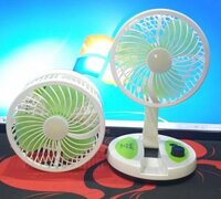 QUẠT TRÒN XẾP GỌN-5811- CỰC MÁT-PIN SẠC- ĐƯỜNG KÍNH 16CM