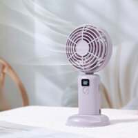 Quạt trưng bày kỹ thuật số có thể gập lại cầm tay Di động dành cho sinh viên Máy tính để bàn Màu đèn sạc 100 tốc độ Tuổi thọ pin dài Quạt điện Quà tặng cho Colle