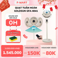 Quạt tuần hoàn không khí Goldsun GFA-6041, quạt điện đứng có điều khiển, 12 cấp tốc độ, phân phối không khí mát đều đặn
