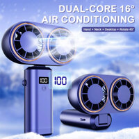 Quạt Turbo Cầm Tay Di Động 100 Gió 3 Tốc Độ Có Thể Điều Chỉnh Quạt Cá Nhân Mini Hoạt Động Bằng Pin Quạt Hai Đầu Điều Hòa Không Khí