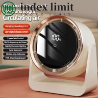Quạt Turbo Điện INDEX LIMIT, Bộ tuần hoàn không khí để bàn im lặng di động, Quạt không cánh có thể điều chỉnh nhiều tốc độ Màn hình LED không dây có thể điều chỉnh Quạt treo tường để bàn