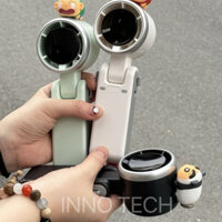 Quạt turbo M24 động cơ 7 cánh quạt mạnh mẽ, thiết kế gấp gọn để bàn, dây choàng quạt đeo trên cổ, dung lượng cao 4000mAh