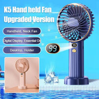 Quạt USB cầm tay K5 dáng rộng và mạnh mẽ có pin kép
