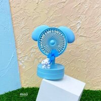 Quạt USB để bàn sạc tích điện Cún Fufubai ngồi có tai
