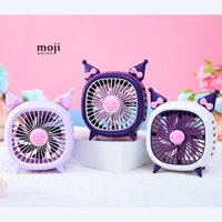 Quạt USB để bàn sạc tích điện Sanrio family Kuromi ears phối màu