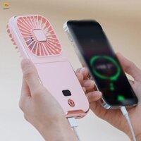 Quạt USB di động ECHOG, Gấp 180° Quạt làm mát xoay, Mini tốc độ 4 bộ đa chức năng có màn hình LED và dây đeo cổ Quạt điều hòa Mini Ký túc xá