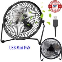 Quạt USB Mini Fan Lileng 819 loại 3 cánh, lồng sắt 20cm Quay 360 độ Tiện Dụng - TPF1