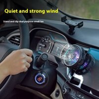 Quạt USB ô tô Quạt điện ô tô 12V làm mát trong ô tô Quạt nhỏ đầy màu sắc Cửa gió Quạt USB ô tô 24V Làm mát mạnh mẽ