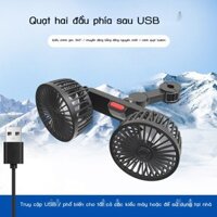 Quạt xả phía sau ô tô Quạt hai đầu chuyên dụng usb Car 12v24V Quạt điện nhỏ