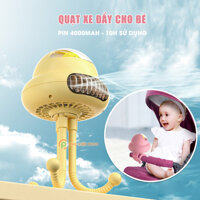 Quạt xe đẩy cho bé – Quạt mini cầm tay bạch tuộc sạc điện không cánh giá rẻ cute