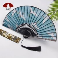 Quạt Xếp Cầm Tay Bằng Hợp Kim Nhôm Phong Cách Trung Hoa Cổ Điển