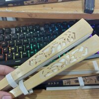 quạt xếp cổ trang viết lưu bút bạn bè, quạt giấy điêu khắc mai lan cúc trúc, hộp quà tặng ý nghĩa, cosplay