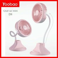 Quạt yoobao tích điện D8 2000mAh - Hàng chính hãng