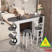 Quầy bar mini kiêm vách ngăn phòng khách nhà bếp 4VQB06 ( Không ghế )- NỘI THẤT LẮP RÁP VIENDONGADV