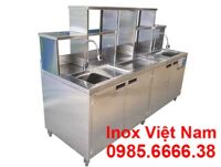 Quầy Bar Pha Chế Trà Sữa Inox Dài 2M QB-50