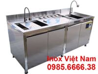 Quầy Bar Trà Sữa Inox 2m QB-23