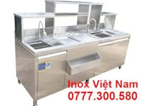 Quầy Bar Trà Sữa Inox QB-07