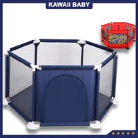 Quây Bóng Cho Bé Hình Lục Giác Khung Inox Quây Cũi Nhựa Gấp Gọn An Toàn Cho Trẻ