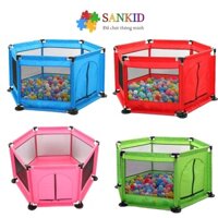 Quây bóng, đồ chơi nhà banh cho bé, quây bóng lục giác khung inox, nhà bóng, quây cũi HHM