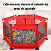 Quây Bóng Lục Giác Có Rổ Ném Bóng Khung Inox Tặng Kèm 10 Bóng Cho Bé Yêu - Mun kids