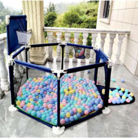Quây bóng LỤC GIÁC khung Inox vải dù cho bé vui chơi [ Tặng kèm 10 bóng ]