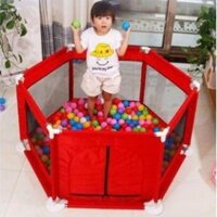 Quây bóng LỤC GIÁC khung Inox vải dù hàng to, đẹp cho bé vui chơi [ Tặng kèm 10 bóng ]