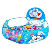 QUÂY BÓNG RỔ DOREMON VÀ KITTY KÈM 100 BÓNG NHỰA- TongkhogiadungHN06