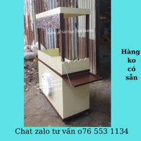 Quầy Cafe, Trà Sữa Bằng Gỗ Bán Mang Đi Có Logo Sáng Nổi Bật