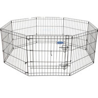 Quây cho chó mèo Petmate 8 Panel Wire Exercise Pen with Door, Black