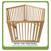 Quây cũi 3D cho bé_ rào chắn_bộ đệm cũi_Thanh chắn giường_set 03 size L