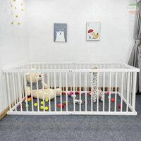 Quây cũi 3D gỗ cho bé GoldCat: Màu trắng, màu mộc