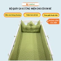 Quây Cũi Cho Bé GOLDCAT Và Ga Bọc Đệm Thiết Kế 1 Đầu Vương Miện, Dùng Cho Mọi Loại Cũi