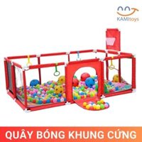 Quây cũi cho bé loại khung cứng kiêm Nhà bóng trẻ em - Chữ nhật và Chọn cỡ khác mã 51002