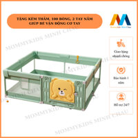 QUÂY CŨI CHO BÉ TẶNG 100 BÓNG NHỰA HOLLA , THẢM, 2 TAY VỊM GIÚP BÉ TẬP CƠ TAY