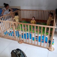 Quây Cũi Gổ 3D 8 cánh nang dẹp