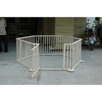 Quây cũi gỗ 5D 6 cánh cho bé