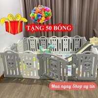 Quây cũi nhựa cho bé, quây nhựa cao cấp gấp gọn - Tặng kèm bóng + thảm