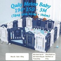 Quây cũi nhựa cho bé (Tặng  Bóng + 1 Thảm Hai Mặt ) KT 14+2