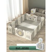 Quây cũi nhựa gấp gọn cho bé có tặng kèm bóng và thảm xốp mẫu mới nhất 2022- Có rổ và bóng rổ, quây nhựa gấp gọn