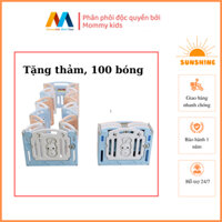 Quây cũi nhựa gấp gọn MẪU THỎ CAO CẤP KEM TẶNG 100 bóng 1 thảm