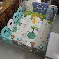 QUÂY CŨI NHỰA NGUYÊN SINH AN TOÀN CHO BÉ-Tặng kèm full bộ Thảm, Bóng và sọt đựng bóng.