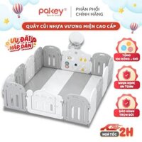 Quây Cũi Nhựa PAKEY Crown Nhật Bản 2025 Tặng Cột Bóng Rổ+ Thảm + 100 Bóng - Quây Nhựa Nguyên Sinh An Toàn Cho Bé
