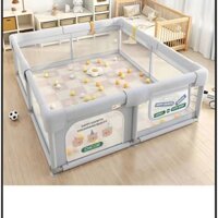 quây cũi vải khung inox loại dày chắc chắn kích thước 1m5x1m8 cho bé