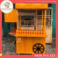 Quầy Gỗ Cafe Take Away Hiện Đại Giá Xưởng, xe gỗ bán cà phê mang đi, xe cà phê mẫu hiện đại mới nhất
