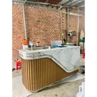 QUẦY LỄ TÂN VÂN ĐÁ , QUẦY LỄ TÂN GẮN LAM , QUẦY LỄ TÂN ĐẸP , BÀN LỄ TÂN GIÁ RẺ